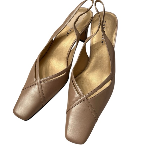 Caressa Spain Nude Heels - Picture 1 of 7